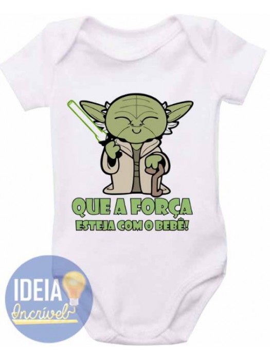 Body Infantil - Mestre Yoda - Star Wars